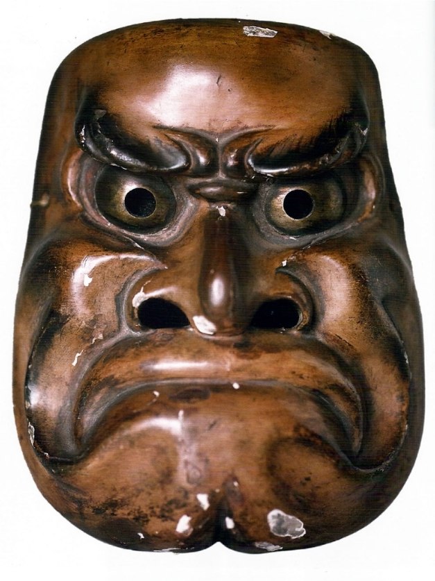 Obeshimi (demon mask), wood, Japan, mid 19th century.